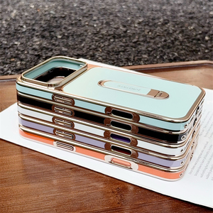 เคสโทรศัพท์มือถือเคลือบด้านแบบ Electroplating สำหรับ iPhone 17 16 15 14 Pro Max พร้อมการปกป้อง 360 องศา °   ฝาครอบป้องกันกันกระแทกแบบแถบยึด - Product Image 3