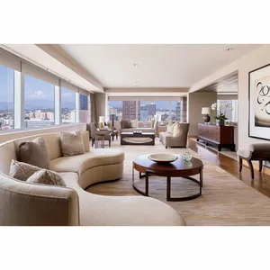 2022 Furnitur Ruang Tamu Apartemen Hotel Modern dengan Set Sofa