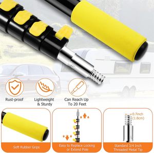 Tự động Kính thiên văn dài thanh phun nước bàn chải Kính thiên văn công cụ làm sạch nặng công cụ rửa - Product Image 6