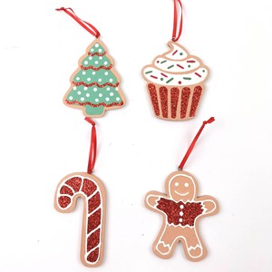 Décorations en bois 2022 nouvelles Mini ornements de noël en bois décoration d'arbre de noël en bois panneaux suspendus - Product Image 1