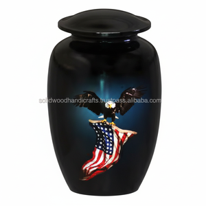 Venta caliente de alta calidad hermoso diseño latón adultos urnas de cremación para cenizas urnas hechas a mano urnas funerarias - Product Image 1