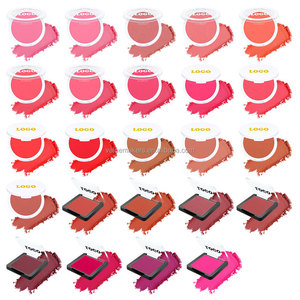 Personaliza tu logotipo single Mini <span class=keywords><strong>Blush</strong></span> pigmentado mejilla polvo rubor rosa y naranja dulce colorete cara vegana maquillaje colorete - Product Image 3