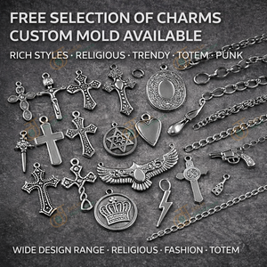カスタムステンレススチール製ヒップホップチェーンネックレス、チャームペンダント付きパンクストリートウェアジュエリー、財布やパンツ用チェーン、OEM対応 - Product Image 3