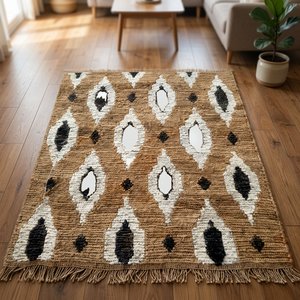 <b>Flat</b> Pile Wool <b>Rugs</b> Handmade Rectangle Carpet Soft Durable Area <b>Rug</b> for Living Room Bedroom Home Interior Decor - Product Image 4
