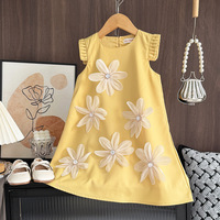 Robe à imprimé floral pour filles Style trapèze Jupe ballon Robe de princesse mignonne pour enfants Catégorie a pour vêtements pour enfants