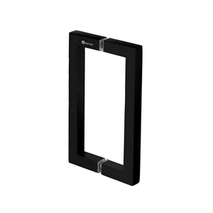 Poignée de porte en verre en forme de O dos à dos en acier inoxydable - Product Image 2