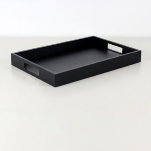 Bandeja Rectangular de Roble y Teca con Asa, Acabados Múltiples, para Hotel y Restaurante, OEM, Logotipo Personalizado, Vietnam - Product Image 1