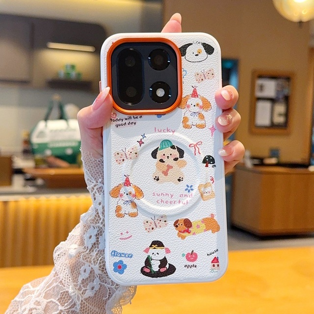 Cartoon Animals Cute Phone Case Metal Camera Protective Frame Hard PC Back Cover for OnePlus 13 15 15T Ace5 Ace6