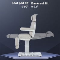 Lit de beauté électrique à 4 moteurs de style européen Table de massage réglable pour salon et spa Lit de massage en éponge haute densité