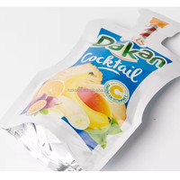 Sachets en plastique personnalisés pour boissons liquides avec paille, pour machine de remplissage de jus en aluminium, pochettes verticales à bec verseur