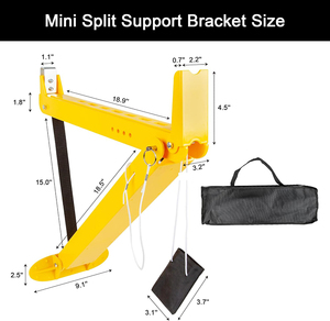 Soporte de pared para condensador HVAC de contratista OEM YOD, soporte de ABS para unidad interior de aire acondicionado, soporte de instalación para mini-split. - Product Image 3