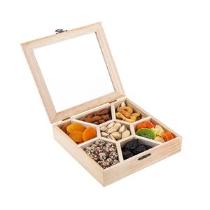 Handmade Cheap Birthday Wedding Party gift box wooden snack box With cover
