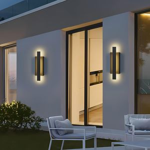 Lámpara <span class=keywords><strong>de</strong></span> <span class=keywords><strong>Pared</strong></span> LED para Exteriores, Impermeable IP65, <span class=keywords><strong>de</strong></span> Aluminio, Larga, para Montaje en <span class=keywords><strong>Pared</strong></span>, Iluminación LED para Exteriores, para Casa, Porche - Product Image 2