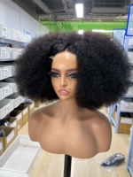 Perruque Afro Bouclée HD 200 Densité Fournisseur Pas Cher en Gros Letsfly Courte Afro Bouclée 4*4 Lace Wigs 100% Cheveux Humains pour Femmes Noires