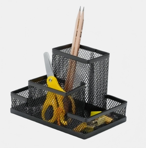 <span class=keywords><strong>Organisateur</strong></span> de <span class=keywords><strong>bureau</strong></span> en métal de haute qualité 2026, populaire, avec porte-stylos et porte-notes en maille - Product Image 1