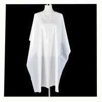 Capes et tablier de coiffure jetables blancs imperméables de LDPE de HDPE pliés ou en petit pain sans taille