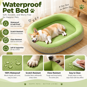 Coussin respirant pour animaux de compagnie, imperméable, résistant aux morsures et lavable, pour toutes les saisons, adapté aux chiens et chats de petite et moyenne taille - Product Image 2