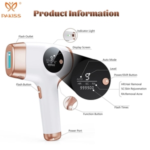 Appareil d'épilation IPL PAKISS 99W, épilateur permanent à photons avec lunettes de sécurité et manuel d'utilisation pour usage domestique - Product Image 3