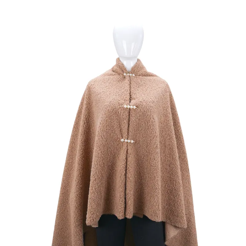 100% polyester, Fashion New Plain Solid Color Knitted Fabric, Snowflake Wool, for Women Winter Overcoat