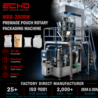 Mesin Pengemas Otomatis Isi dan Segel Kantong Premade Rotary ECHO untuk Permen Es