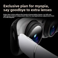 Lunettes intelligentes tout-en-un Lotus Visual-X XR/VR avec compensation de myopie réglable de 0 à 800 degrés