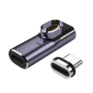 Adaptador USB C magnético ángulo recto conector USB C a USB tipo C