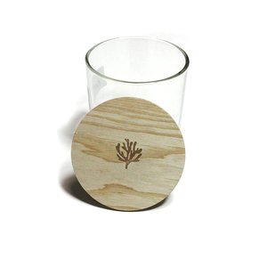 Round durable bamboo sealing cover glass candle jars Mason jar storage jar wood bamboo lids set