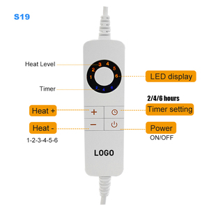 Couverture chauffante électrique à double zone avec 6 réglages de chaleur, 220 V, <span class=keywords><strong>160</strong></span> x 140 cm - Product Image 6