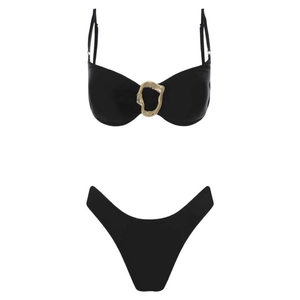 Costume da bagno bikini HDJ Plus Size a fascia con controllo pancia, due pezzi, nero, blu, rosso, bianco, taglie 42, 44, 46, 48 - Product Image 3