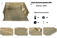 Accessoires de camionnette compartiment arrière boîte de chargement en caoutchouc ABS revêtements de lit de camion pour Amarok VW Ssangyong Musso MAXUS T60 T70 T90