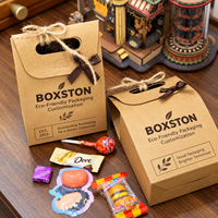 Boîtes en papier kraft pour pâtisserie, boîtes à macarons, emballages pour biscuits et bonbons, boîtes d'emballage en carton faites à la main pour fêtes