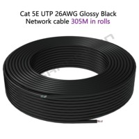 Cable Ethernet de red Cat5E 26awg UTP OEM Pure Cooper Soft RJ45 cobre desnudo 4 pares CE 100% cobre libre de oxígeno Cat5e UTP