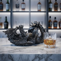 Porte-bouteille de vin moderne en résine, style gothique, pour la décoration de bar