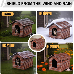 Casa para Gatos de Exterior e Interior - Refugio Impermeable para Gatos, Perros y Animales Salvajes - Product Image 5