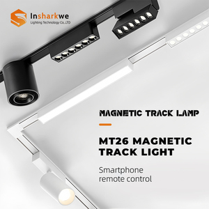 ultra mince Tuya Dali Smart Led <span class=keywords><strong>Track</strong></span> Magnetic Lights 48v Mini Magnetic <span class=keywords><strong>Track</strong></span> Light Linear Cob Spotlight <span class=keywords><strong>Rail</strong></span> Lighting - Product Image 1