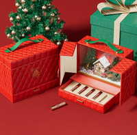 Boîtes rigides écologiques de luxe pour coffret cadeau de Noël, emballage créatif double ouverture pour cosmétiques, rouges à lèvres, cadeaux de mariage, vides