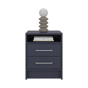 Eter Nightstand With Two Drawers And One <b>Open</b> Shelf Modern Bedroom <b>Storage</b> - Product Image 1
