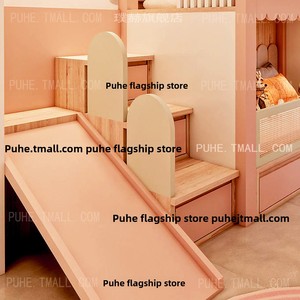 <span class=keywords><strong>Letto</strong></span> a castello in legno massello per bambine con scivolo e design a casetta sull'albero, <span class=keywords><strong>letto</strong></span> matrimoniale minimalista per <span class=keywords><strong>cameretta</strong></span> con contenitore - Product Image 4