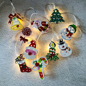 Luci a Led appese di <span class=keywords><strong>natale</strong></span> decorazione dell'albero di <span class=keywords><strong>Natale</strong></span> per la casa <span class=keywords><strong>buon</strong></span> <span class=keywords><strong>natale</strong></span> pupazzo di neve alce Babbo <span class=keywords><strong>Natale</strong></span> lanterne stringa - Product Image 3