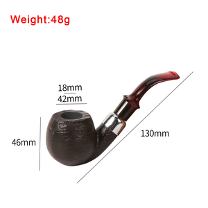 Erliao Vente chaude Pipe à fumer en bois massif Accessoires de fumage en bois Logo personnalisé Pipe à tabac Pipe à fumer portable Vente en gros - Product Image 2