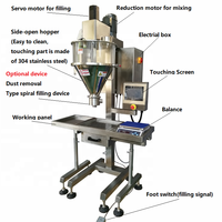 Distributeur de poudre semi-automatique pour café, épices, farine, produits chimiques dans des sacs et des canettes Machine de remplissage à tarière