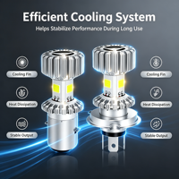 Ampoule de phare LED COB à 3 faces H7 6000K blanc, faisceau haut et bas, remplacement de phare de voiture