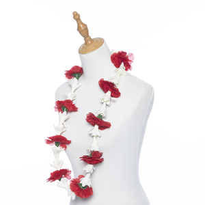 Guirnaldas y guirnaldas decorativas Lei DE FLOR DE Clavel y tuberosa de terciopelo artificial personalizables - Product Image 2