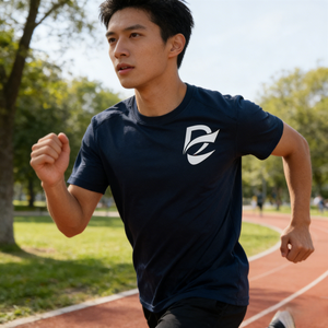 Camiseta Deportiva de Manga Corta de Poliéster de Secado Rápido ZEDE al por Mayor, con Panel en el Hombro y Logotipo Personalizable, Proveedor de Fábrica - Product Image 1