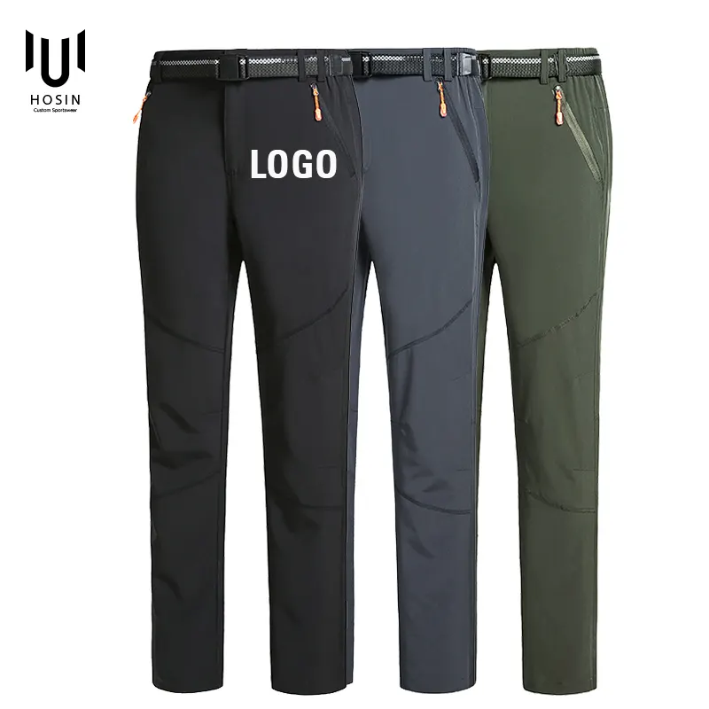 mens sports jogging lined stretch hiking ski outdoor windproof pants