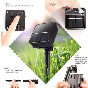 Водонепроницаемые уличные гирлянды на солнечных батареях для Рождества, <span class=keywords><strong>2026</strong></span> год, медная проволока, светодиодные лампы - Product Image 2