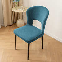 Housse de chaise de salle à manger incurvée pour banquets et hôtels - Housse de siège en fibre de polyester durable et lavable
