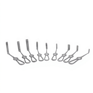 Juego de 9 Retractores Langenbeck de 21 cm con Punta Ciega de Acero Inoxidable para Cirugía Animal, Certificación CE, 1 Año de Garantía - Product Image 1