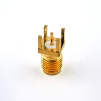 Connecteur coaxial RF femelle avec contact en cuivre, indice de protection IP67, pour montage sur circuit imprimé, 50 ohms, 12,4 GHz, pour instruments de mesure et de test