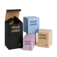 Boîtes en papier kraft rigide pliable en noir imprimées sur mesure Impression écologique sur deux côtés pour l'emballage de cadeaux au détail